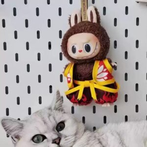 Nezha Rebellious Hero Outfit – Chinese Mythology Inspired Doll Clothes for 17cm Plush Toys